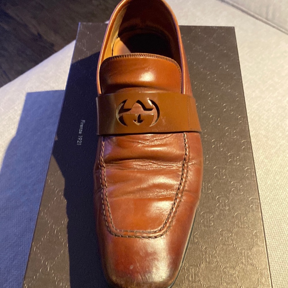Brown Gucci shoes